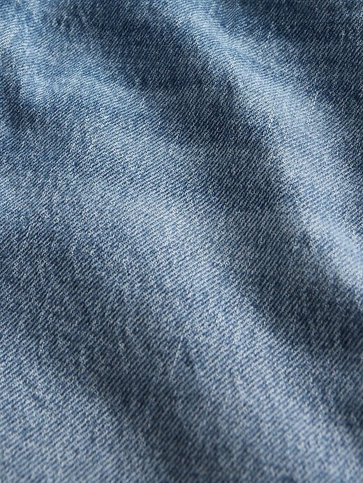 Calça Jeans Reta Relaxada de Cintura Alta Calça Jeans Reta Relaxada de Cintura Alta