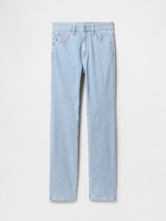 Calça jeans reta slim dos anos 90 de cintura alta