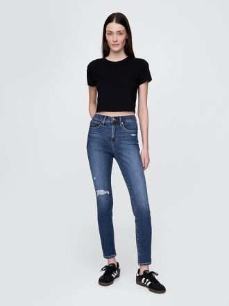 Calça jeans skinny de cintura alta