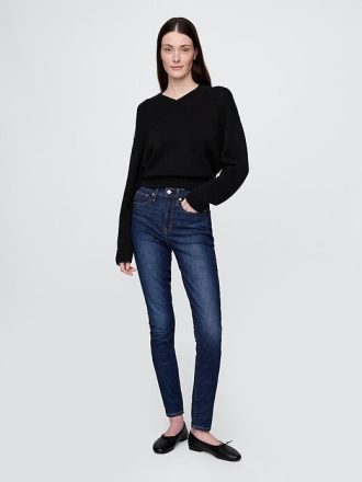 Calça jeans skinny de cintura alta