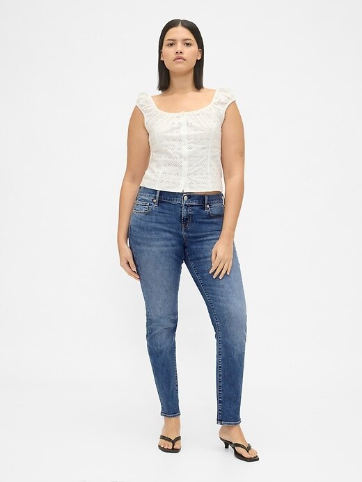 Calça jeans skinny de cintura baixa Calça jeans skinny de cintura baixa