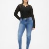 Calça jeans skinny de cintura baixa