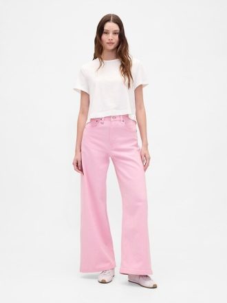 Calça jeans Sky High Rise Stride Wide Leg
