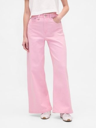 Calça jeans Sky High Rise Stride Wide Leg