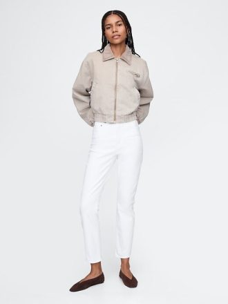 Calça Jeans Slim Vintage de Cintura Alta