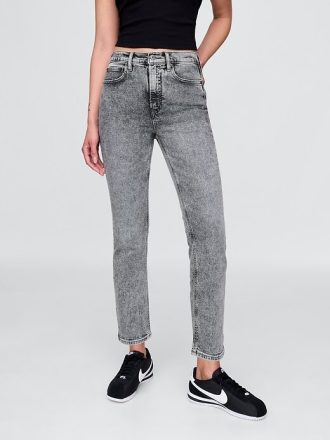 Calça Jeans Slim Vintage de Cintura Alta