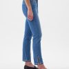 Calça Jeans Slim Vintage de Cintura Média