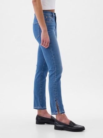 Calça Jeans Slim Vintage de Cintura Média