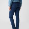 Calça Jeans Slim Vintage de Cintura Média