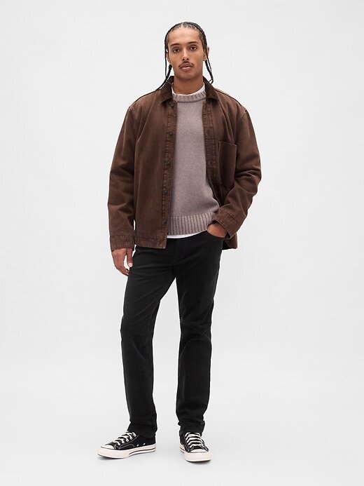 Calça reta de veludo cotelê Calça reta de veludo cotelê