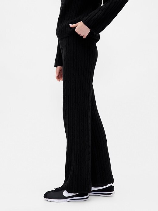 Calça suéter CashSoft Cable-Knit Calça suéter CashSoft Cable-Knit