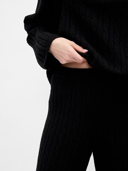 Calça suéter CashSoft Cable-Knit Calça suéter CashSoft Cable-Knit
