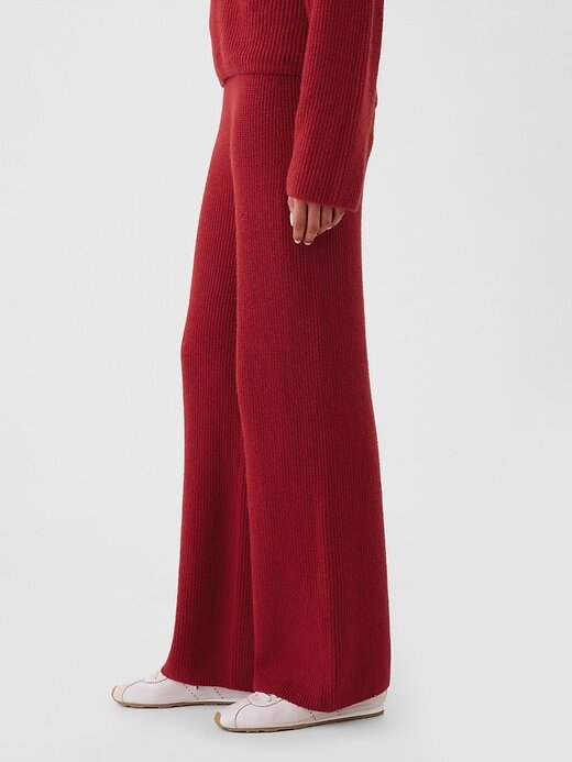 Calça suéter CashSoft Shaker-Stitch Calça suéter CashSoft Shaker-Stitch