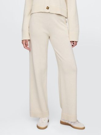 Calça suéter relaxada 100% algodão