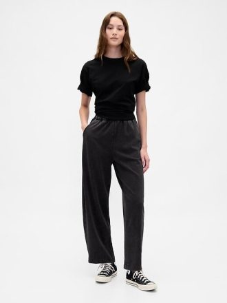 Calças Barril de Algodão Orgânico Pesado