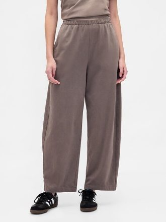 Calças Barril de Algodão Orgânico Pesado