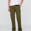 Calças cáqui retas modernas Calças cáqui retas modernas