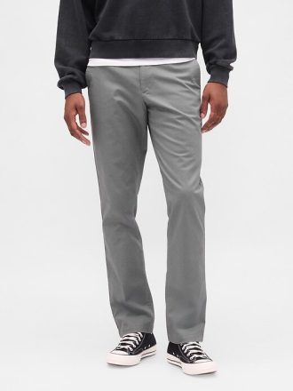 Calças cáqui retas modernas