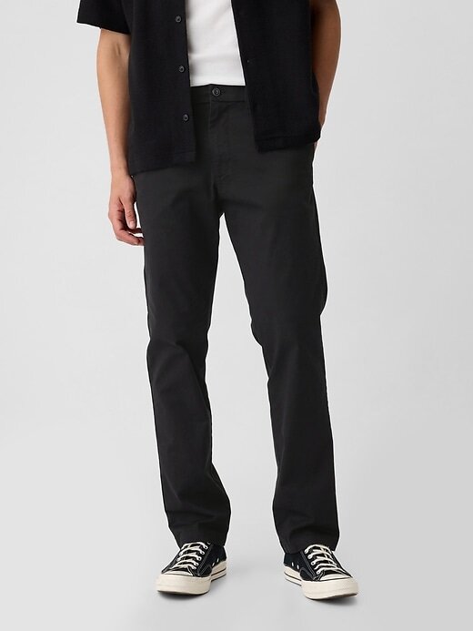 Calças cáqui retas modernas Calças cáqui retas modernas