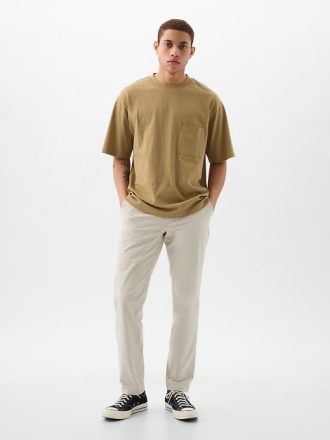 Calças cáqui slim híbridas