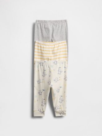 Calças de algodão orgânico Baby First Favorites (pacote com 3)