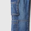 Calças jeans cargo largas para bebês e crianças pequenas Calças jeans cargo largas para bebês e crianças pequenas