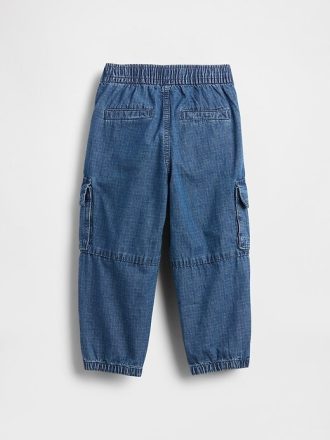 Calças jeans cargo Parachute para bebês e crianças pequenas
