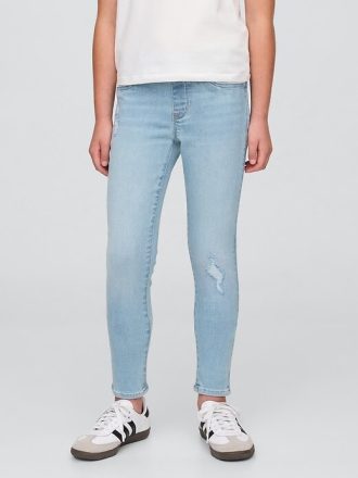 Calças jegging infantis de cintura média