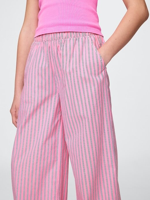 Calças largas de popeline infantil Calças largas de popeline infantil