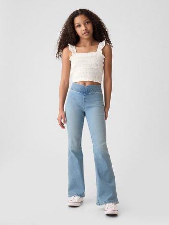 Calças Legging Flare de Cintura Alta para Crianças