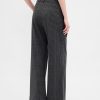 Calças plissadas de sarja escovada de cintura alta 365 Calças plissadas de sarja escovada de cintura alta 365