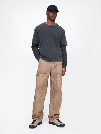 Calças utilitárias largas