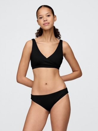 Calcinha de biquíni canelada clássica