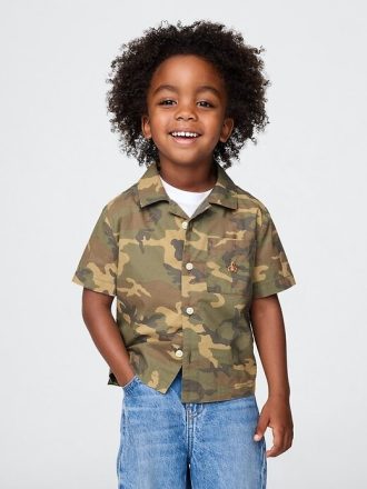 Camisa Cabana de Algodão Orgânico para Bebês e Crianças Pequenas