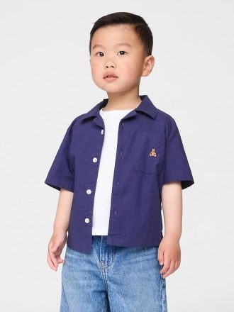 Camisa Cabana de Algodão Orgânico para Bebês e Crianças Pequenas