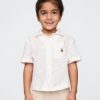 Camisa Cabana de Linho e Algodão para Bebê e Criança Pequena Camisa Cabana de Linho e Algodão para Bebê e Criança Pequena