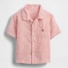 Camisa Cabana de Linho e Algodão para Bebê e Criança Pequena Camisa Cabana de Linho e Algodão para Bebê e Criança Pequena