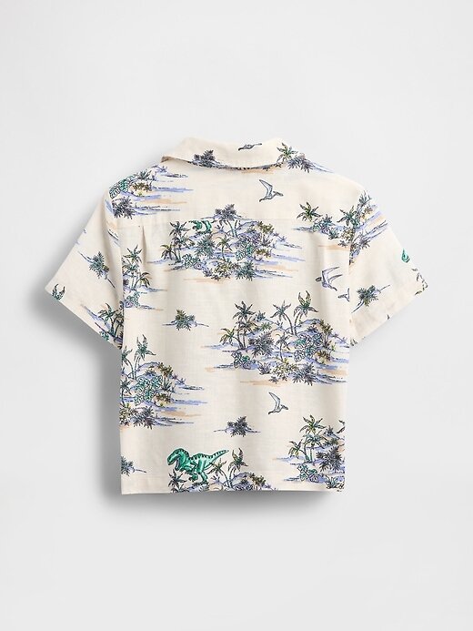 Camisa Cabana de Linho e Algodão para Bebê e Criança Pequena Camisa Cabana de Linho e Algodão para Bebê e Criança Pequena