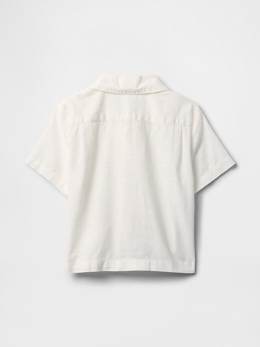 Camisa Cabana de Linho e Algodão para Bebê e Criança Pequena Camisa Cabana de Linho e Algodão para Bebê e Criança Pequena