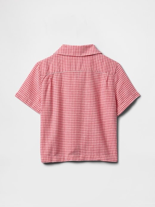 Camisa Cabana de Linho e Algodão para Bebê e Criança Pequena Camisa Cabana de Linho e Algodão para Bebê e Criança Pequena