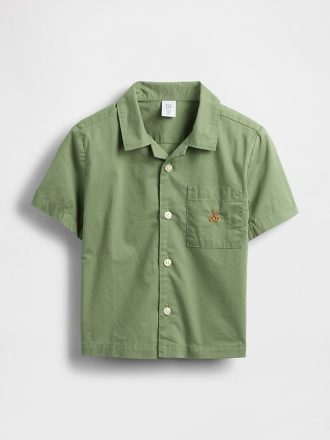 Camisa Cabana de Popeline de Algodão Orgânico para Bebês e Crianças