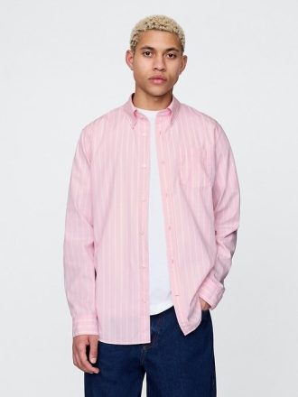 Camisa clássica de popeline de algodão orgânico