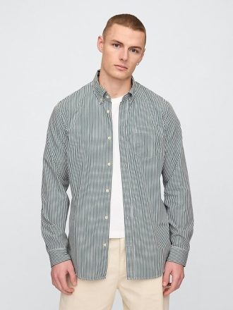 Camisa clássica de popeline de algodão orgânico