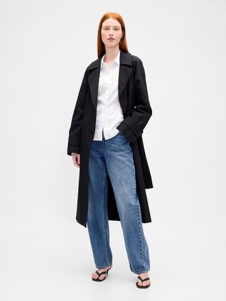 Camisa clássica Dolman de popeline de algodão orgânico