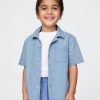 Camisa de Chambray para Bebê e Criança Pequena Camisa de Chambray para Bebê e Criança Pequena