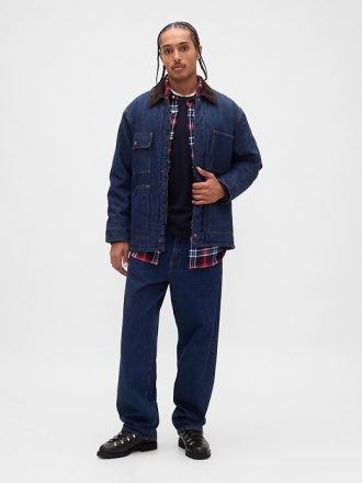 Camisa de flanela relaxada de algodão orgânico