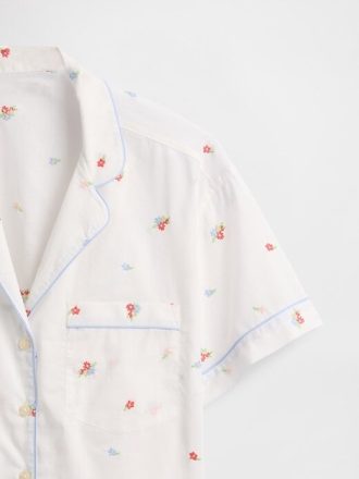 Camisa de pijama bordada