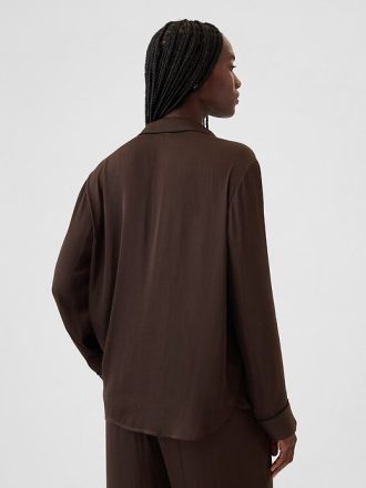 Camisa de pijama de cetim