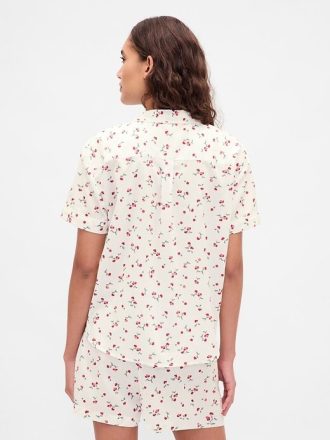 Camisa de pijama de popeline