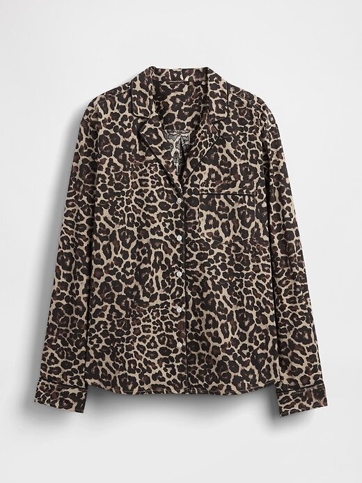 Camisa de pijama de popeline Camisa de pijama de popeline